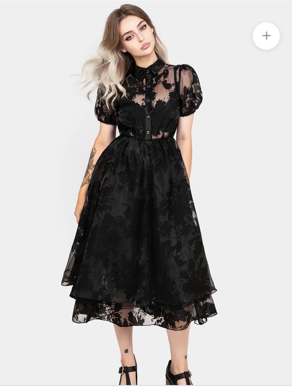 Disturbia Spectre Layered Mini Shirt Dress - Picture 5 of 9